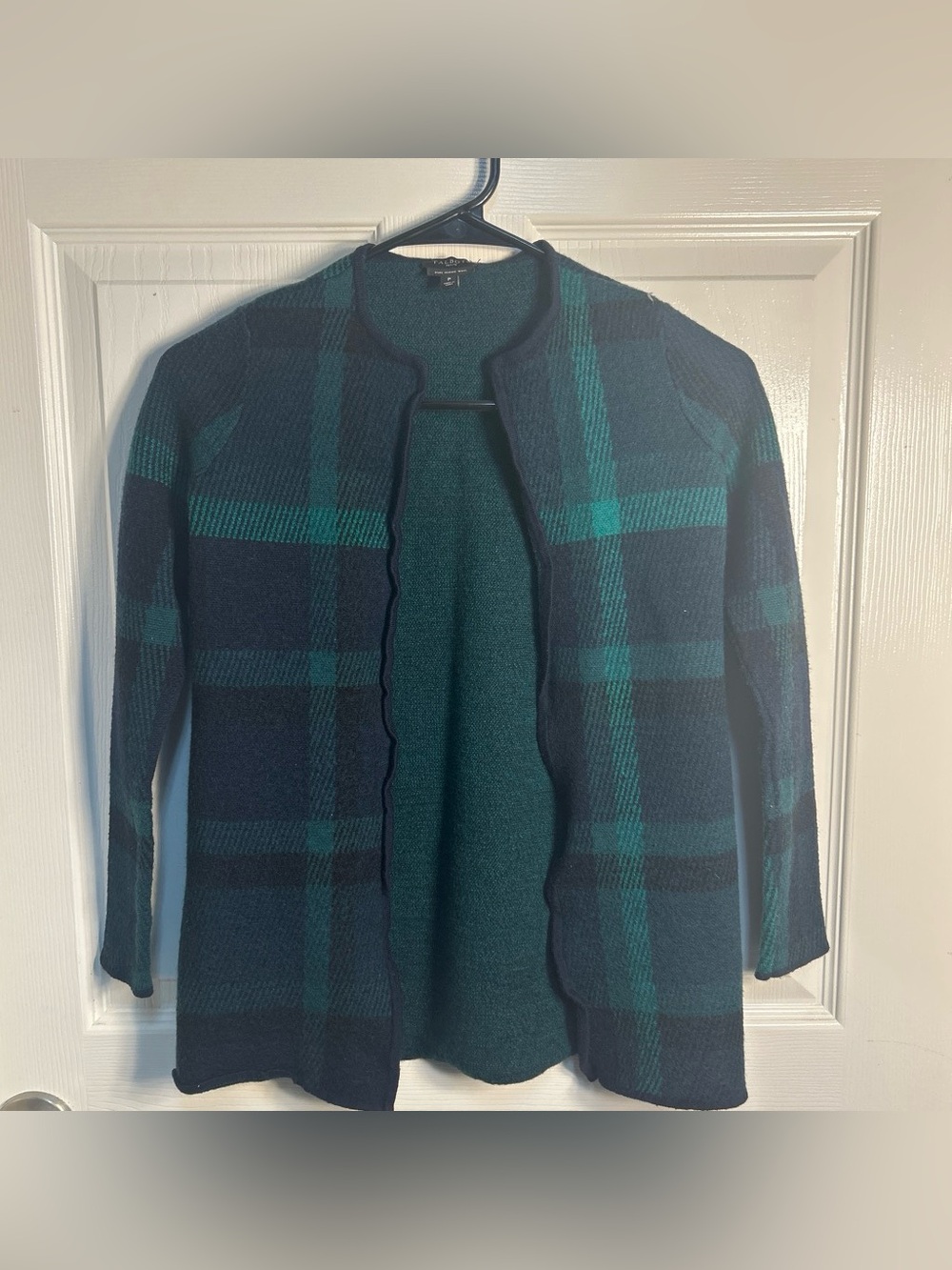 Talbots 100% Merino Wool Open-Front Cardigan